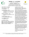 Parent Week at a Glance - Week of September 5-9 Parent Week at a Glance - Week of September 5-9