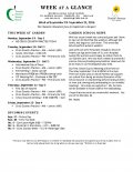 Parent Week at a Glance - Week of September 19-23 Parent Week at a Glance - Week of September 19-23