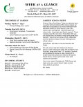 Parent Week at a Glance - Week of March 27-31 Parent Week at a Glance - Week of March 27-31