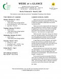 Parent Week at a Glance - Week of February 26 - March 2 Parent Week at a Glance - Week of February 26 - March 2