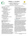 Parent Week at a Glance - Week of May 7-11 Parent Week at a Glance - Week of May 7-11