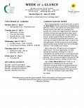 Parent Week at a Glance - Week of June 11-15 Parent Week at a Glance - Week of June 11-15